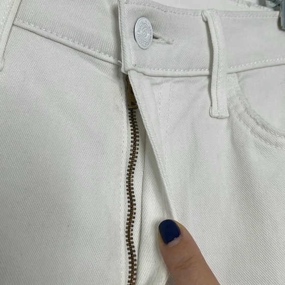 Mother Denim Hustler Ankle, Glass Slipper Racer White Stretch Size 24 - Picture 5 of 9